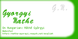 gyorgyi mathe business card